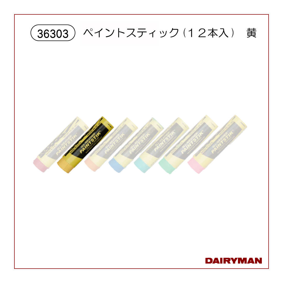 ペイントスティック（１２本入）　黄【36303】